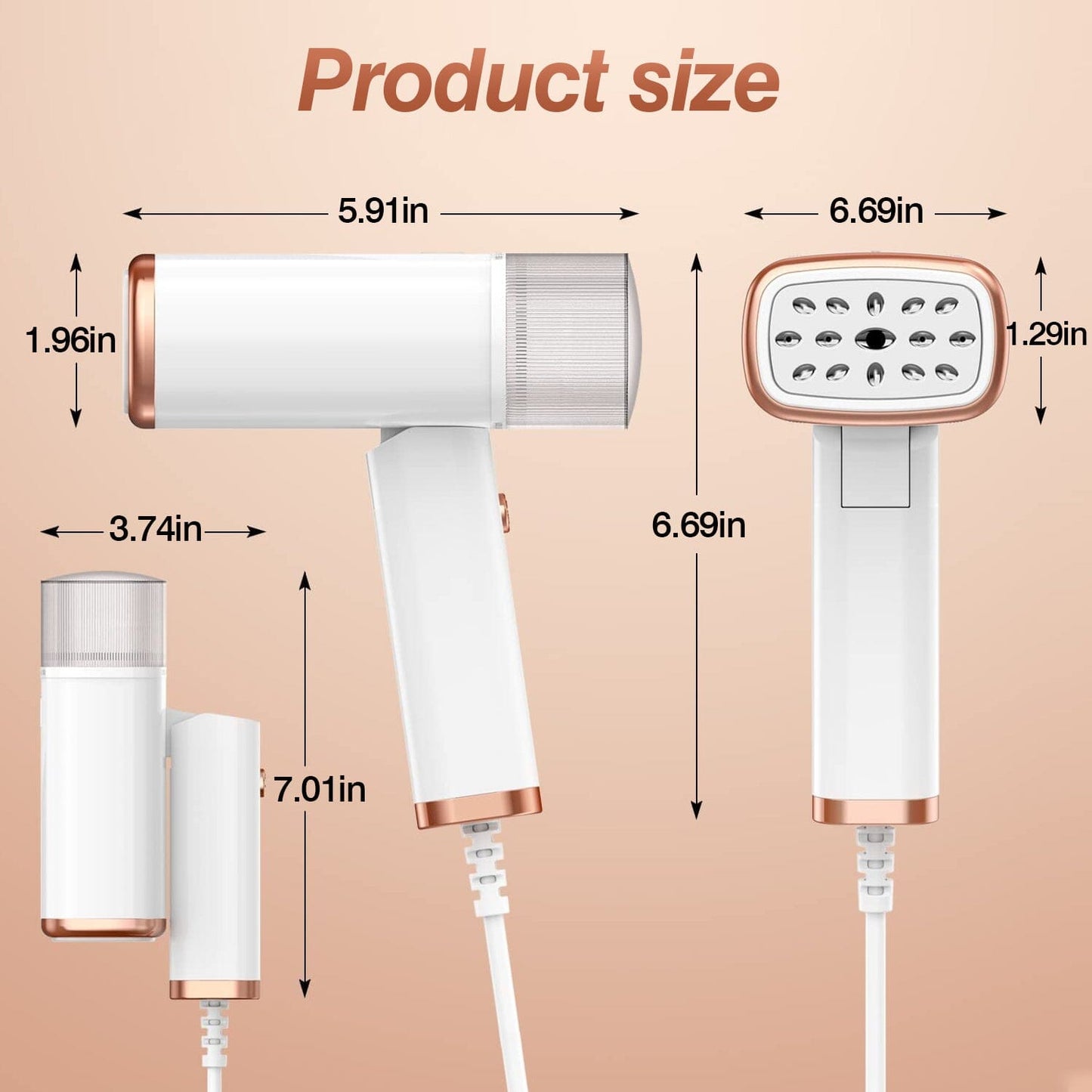 Frendorf | 1000W Tragbarer Handheld Kleidungsdampfer mit Bürste Zusammenklappbar