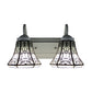 Frendorf | Glas-in-lood Witte Wandlamp Armatuur Uitgebreid 2 Koppen Tiffany Wandlamp Armatuur