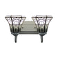 Frendorf | Glas-in-lood Witte Wandlamp Armatuur Uitgebreid 2 Koppen Tiffany Wandlamp Armatuur