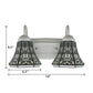 Frendorf | Glas-in-lood Witte Wandlamp Armatuur Uitgebreid 2 Koppen Tiffany Wandlamp Armatuur