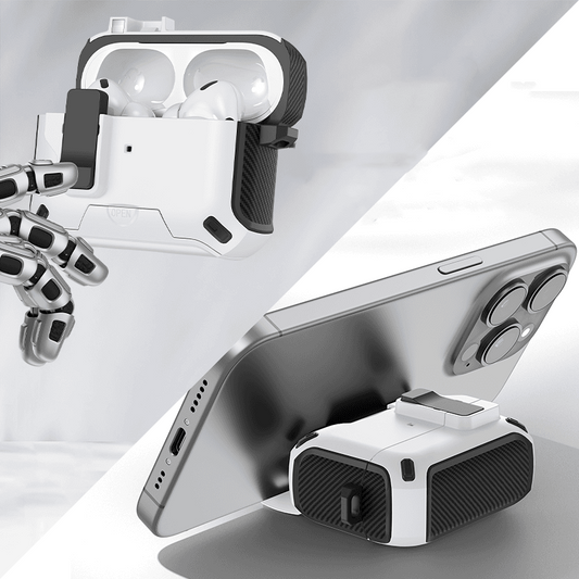 Frendorf | Auto-Lock-Ohrhöreretui mit Telefonständerunterstützung und Schnellverschlussdeckel