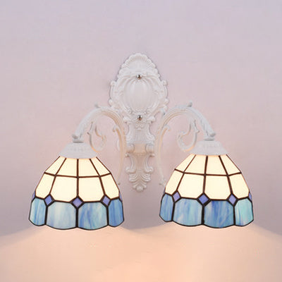 Frendorf | Nautical Dome Wandlamp Licht Gevraagd Glas 2 Lichten Wandverlichting in Wit voor Slaapkamer
