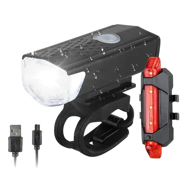 Frendorf | USB Rechargeable Bike Light – Wiederaufladbares Fahrradlicht mit Rücklicht & 3 Lichtmodi für maximale Sichtbarkeit