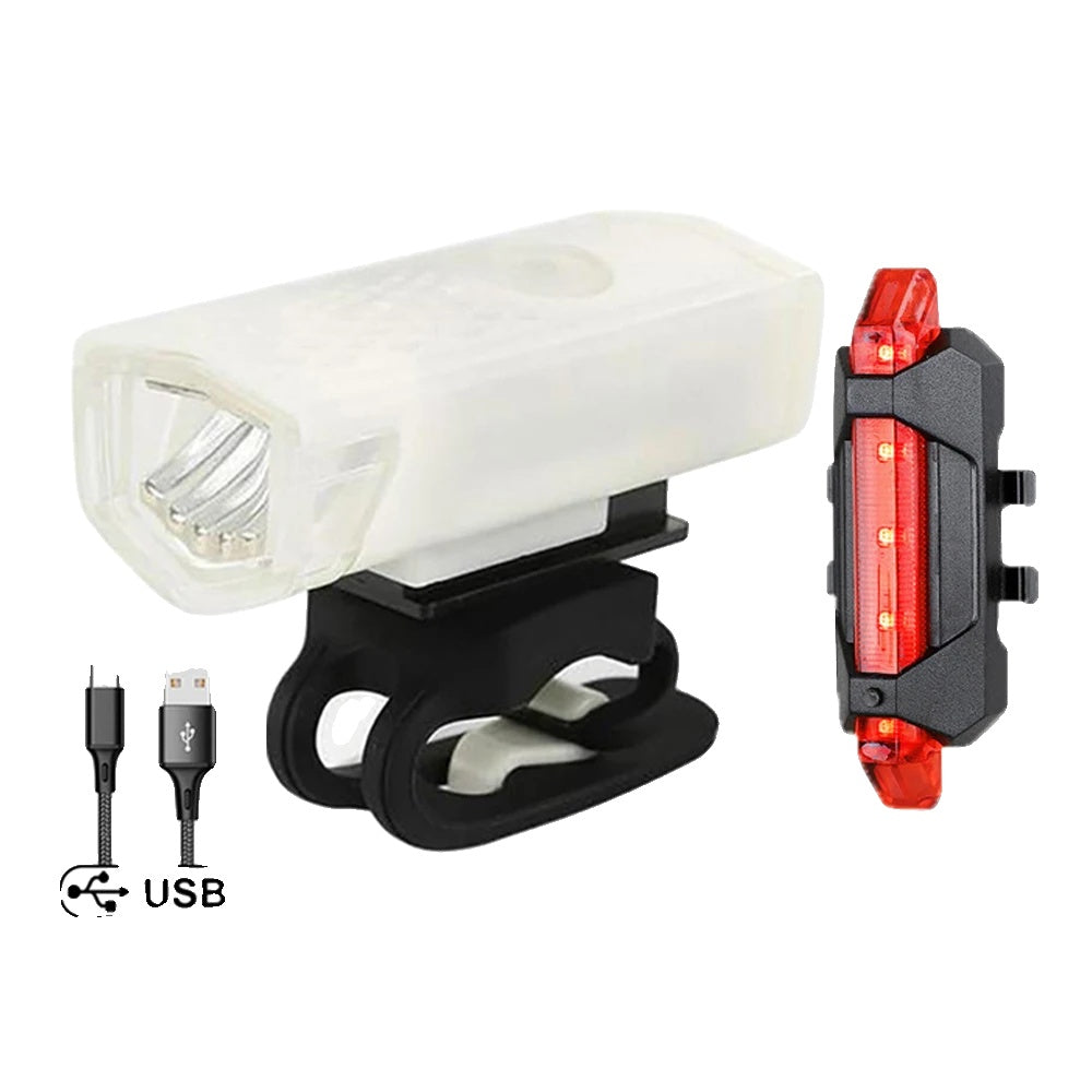 Frendorf | USB Rechargeable Bike Light – Wiederaufladbares Fahrradlicht mit Rücklicht & 3 Lichtmodi für maximale Sichtbarkeit
