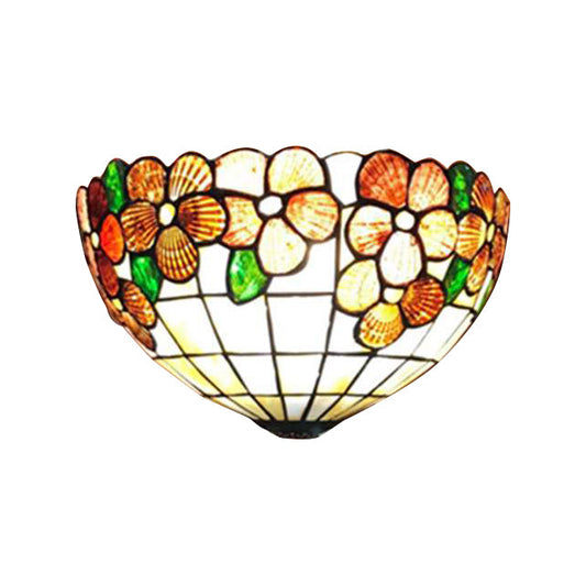 Frendorf | Schalenblumen-Wandlichter mit Schirm im Lodge-Stil Wandbeleuchtung für das Wohnzimmer
