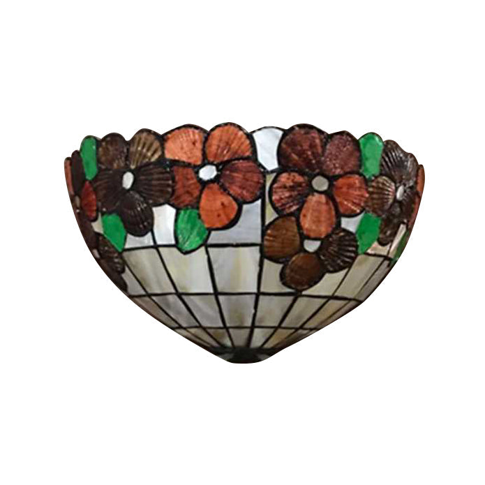 Frendorf | Schalenblumen-Wandlichter mit Schirm im Lodge-Stil Wandbeleuchtung für das Wohnzimmer