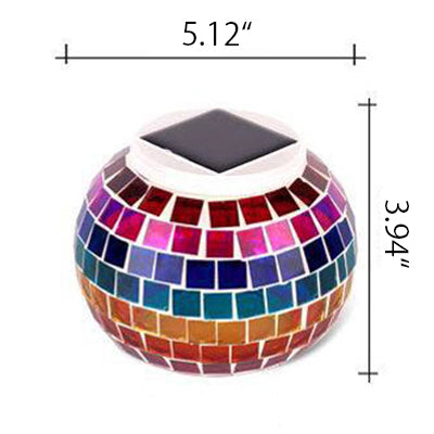 Mosaik Globe Tischbeleuchtung Buntglas-Schirm Dekorative Solarbeleuchtung für Nachttische