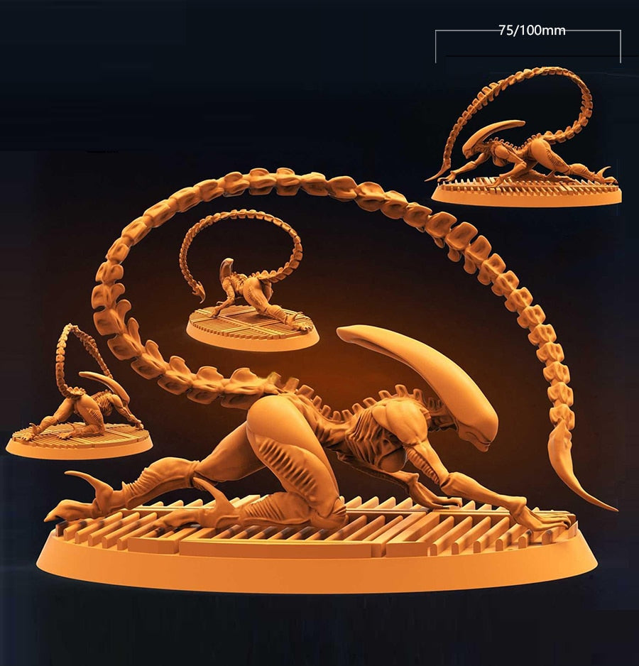 100mm 75mm Harz Modellbausätze Weibliche Alien Figur Skulptur Unbemalt Keine Farbe DW-053