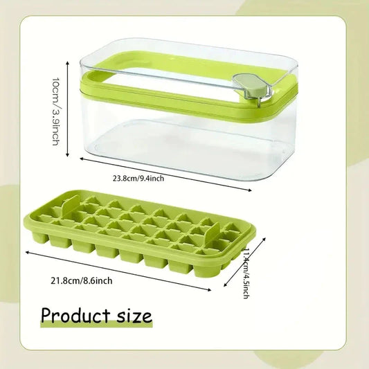 Frendorf | 101oz. Eiswürfelschale Set - 64 Stück Silikon Eiswürfelschale mit Deckel & Behälter