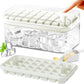 Frendorf | 101oz. Eiswürfelschale Set - 64 Stück Silikon Eiswürfelschale mit Deckel & Behälter