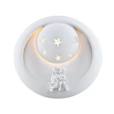 Frendorf | Romantische Weiße Wandlampe Sternenharz-Wandlicht mit kleinen Kindern für das Kinderzimmer