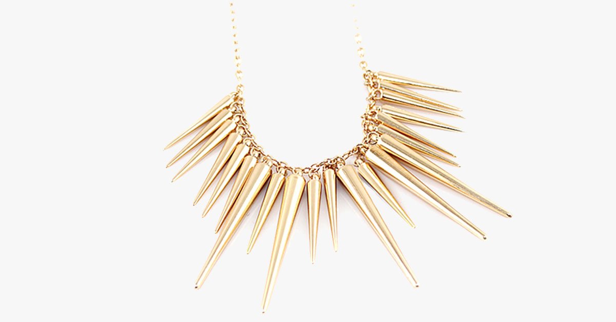 Frendorf | Gold Spike Statement Halskette