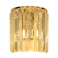 Frendorf | 1 Kopf Wandmontierte Lichtarmatur Einfache halbzylindrische Kristallblock-Wandlampe Beleuchtung in Gold