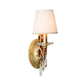 Frendorf | 1 Glühlampe Wandleuchte Traditionelle Goldene Kegelförmige Wohnzimmer Wandlampe mit/ohne Stoffschirm