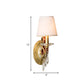 Frendorf | 1 Glühlampe Wandleuchte Traditionelle Goldene Kegelförmige Wohnzimmer Wandlampe mit/ohne Stoffschirm