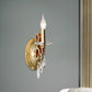 Frendorf | 1 Glühlampe Wandleuchte Traditionelle Goldene Kegelförmige Wohnzimmer Wandlampe mit/ohne Stoffschirm