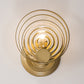 Gold 1/2-Licht Wandkandelaber Licht Minimalist Metallisch Wirbelnd Runde Wandbeleuchtung Idee
