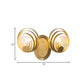 Gold 1/2-Licht Wandkandelaber Licht Minimalist Metallisch Wirbelnd Runde Wandbeleuchtung Idee