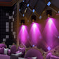 Frendorf | Tube Disco Pub Wandleuchte Aluminium Einfach 3"/4.5" H LED Wandmontage Beleuchtung in Silber, Blau/Gelb/Purpur Licht
