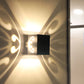Frendorf | Modernistische LED Wandlamp Chroom Uithollende Vlinder Wandlamp met Aluminium Shade, Rood/Blauw/Paarse Licht