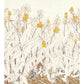 Frendorf | Illustration Vogel und Blumen Wandtapete Maßgefertigte Wandverkleidung für Akzentwand, Made to Measure