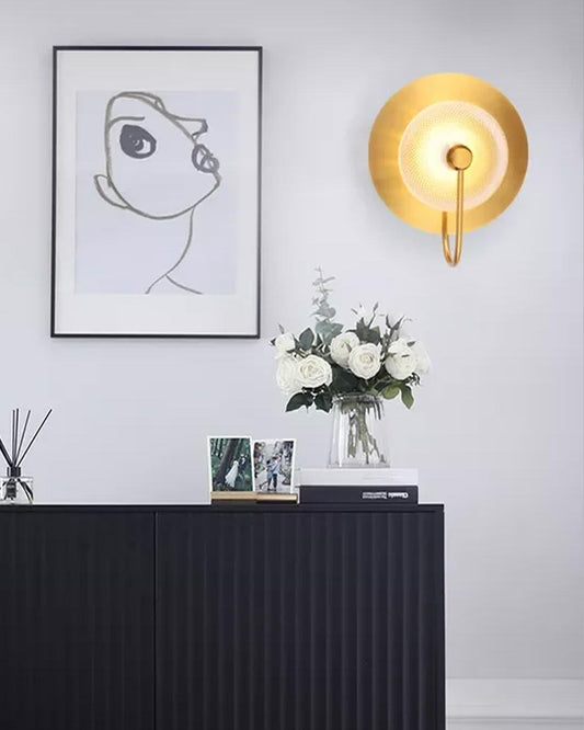 Frendorf | AuroraTorch Runde Metall-Wandleuchte | Modernes Design | Stimmungsvolle Wandbeleuchtung