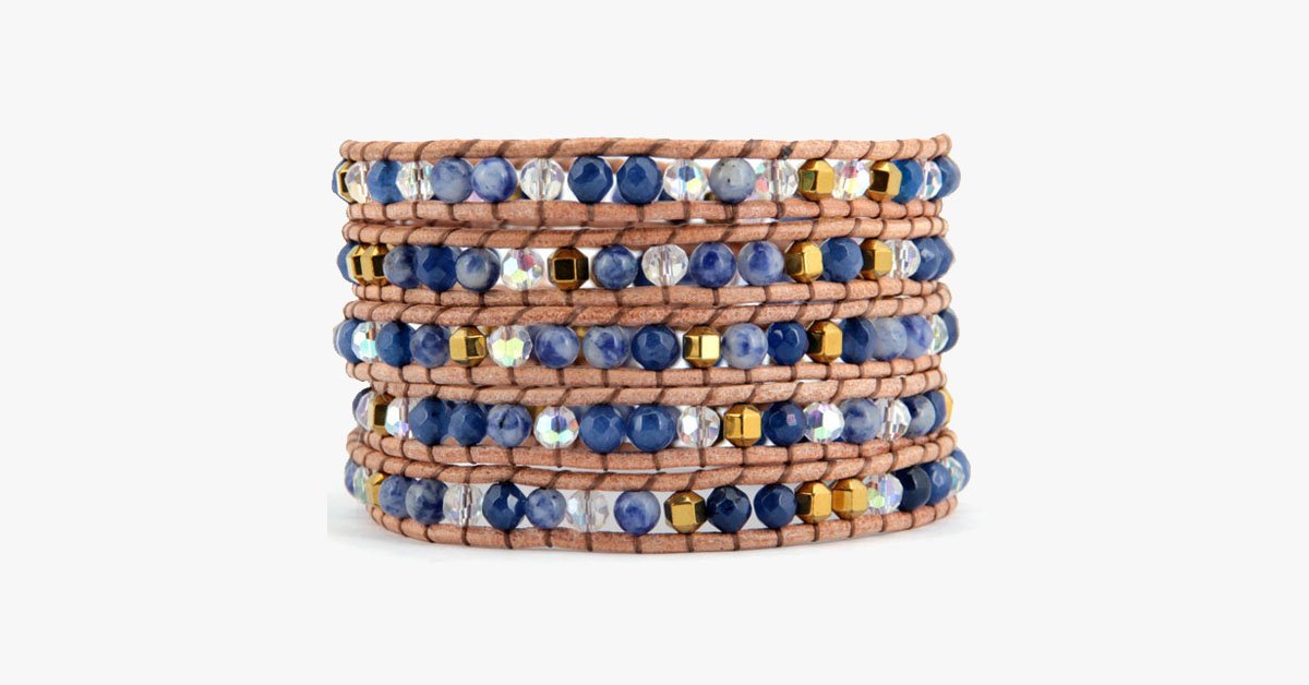 Frendorf | Blaue Berg Wickelarmband