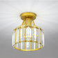 Frendorf | LustraVive Kristall-Deckenleuchte | Modernes Kuppeldesign | 1-Licht Semi-Flush Mount | Zeitlose Eleganz für Ihr Zuhause