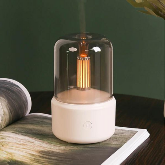 Retro Aroma Diffuser mit Nachtlicht - USB ätherischer Öl-Luftbefeuchter für Zuhause und Büro