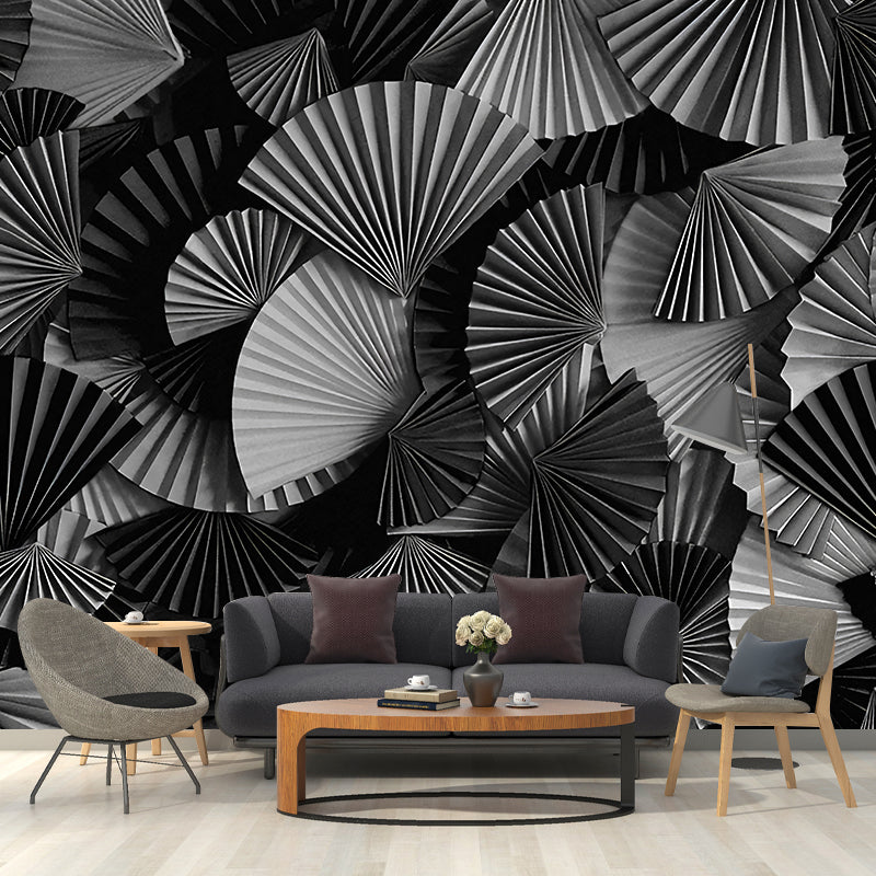 Frendorf | Vochtbestendige Geplooide Ventilator Muurbehang voor Accentmuur Azië Geïnspireerde Wanddecoratie, Op Maat Gemaakt Afgedrukt