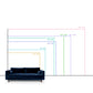 Frendorf | Whole Photo Style Wandbehang für Akzentwand mit Nachtdesign einer Metropolis in Blau und Lila