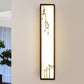 Frendorf | Acryl Rechteck Wandlicht Flush Mount Aziatisch Bruin LED Wandlamp Sconces met Bamboe en Huispatroon