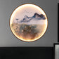 Frendorf | Blauwe Foggy Mountain Wandbehang Licht Azië Aluminium LED Wandverlichting voor Woonkamer Decoratie