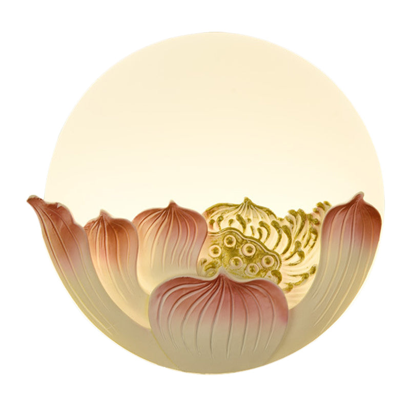 Frendorf | Hars Lotus/Berg-Maan Muurlamp Chinese Wit LED Wandlamp voor Gastenkamer