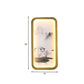 Frendorf | Chinesisches Tinte Dorf/ Lotus Wandlampe Stoff Familienzimmer LED Wandmontage Licht in Gold