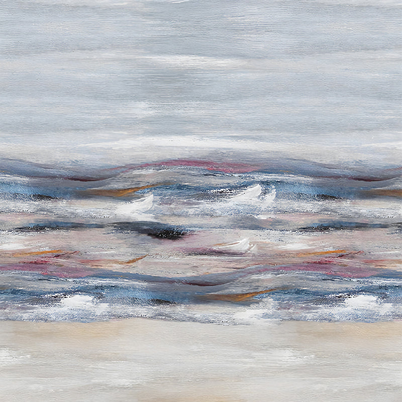 Frendorf | Blau und Lila Einfachheit Wandtapete Maßgeschneiderte Ombre Wandkunst für das Arbeitszimmer