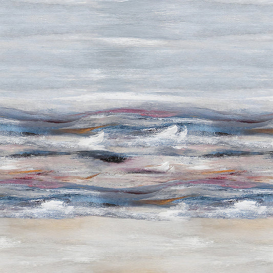 Frendorf | Blau und Lila Einfachheit Wandtapete Maßgeschneiderte Ombre Wandkunst für das Arbeitszimmer