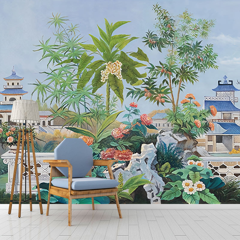 Frendorf | Botanische tuin muurmuurdecork voor accentmuur moderne wandbekleding, op maat gemaakt