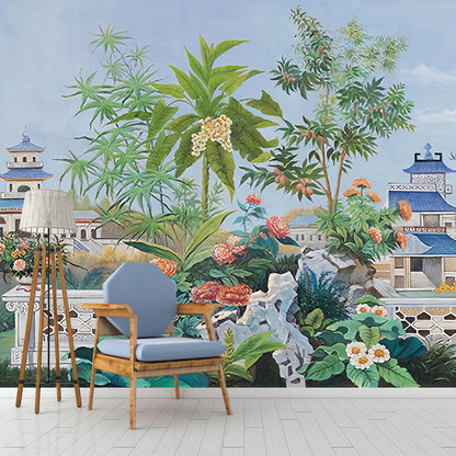 Frendorf | Botanische tuin muurmuurdecork voor accentmuur moderne wandbekleding, op maat gemaakt