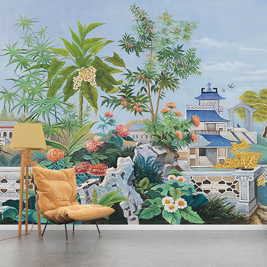 Frendorf | Botanische tuin muurmuurdecork voor accentmuur moderne wandbekleding, op maat gemaakt