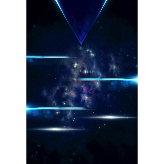 Frendorf | Blauer Nebel und Beleuchtung Wandtapete Feuchtigkeitsbeständige Wandkunst für Schlafzimmer Dekor