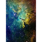 Modernismus Galaxy Wandtapete für die Decke, personalisierte Größen Wanddekoration in Gelb und Grün