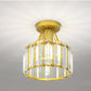 Frendorf | LustraVive Kristall-Deckenleuchte | Modernes Kuppeldesign | 1-Licht Semi-Flush Mount | Zeitlose Eleganz für Ihr Zuhause
