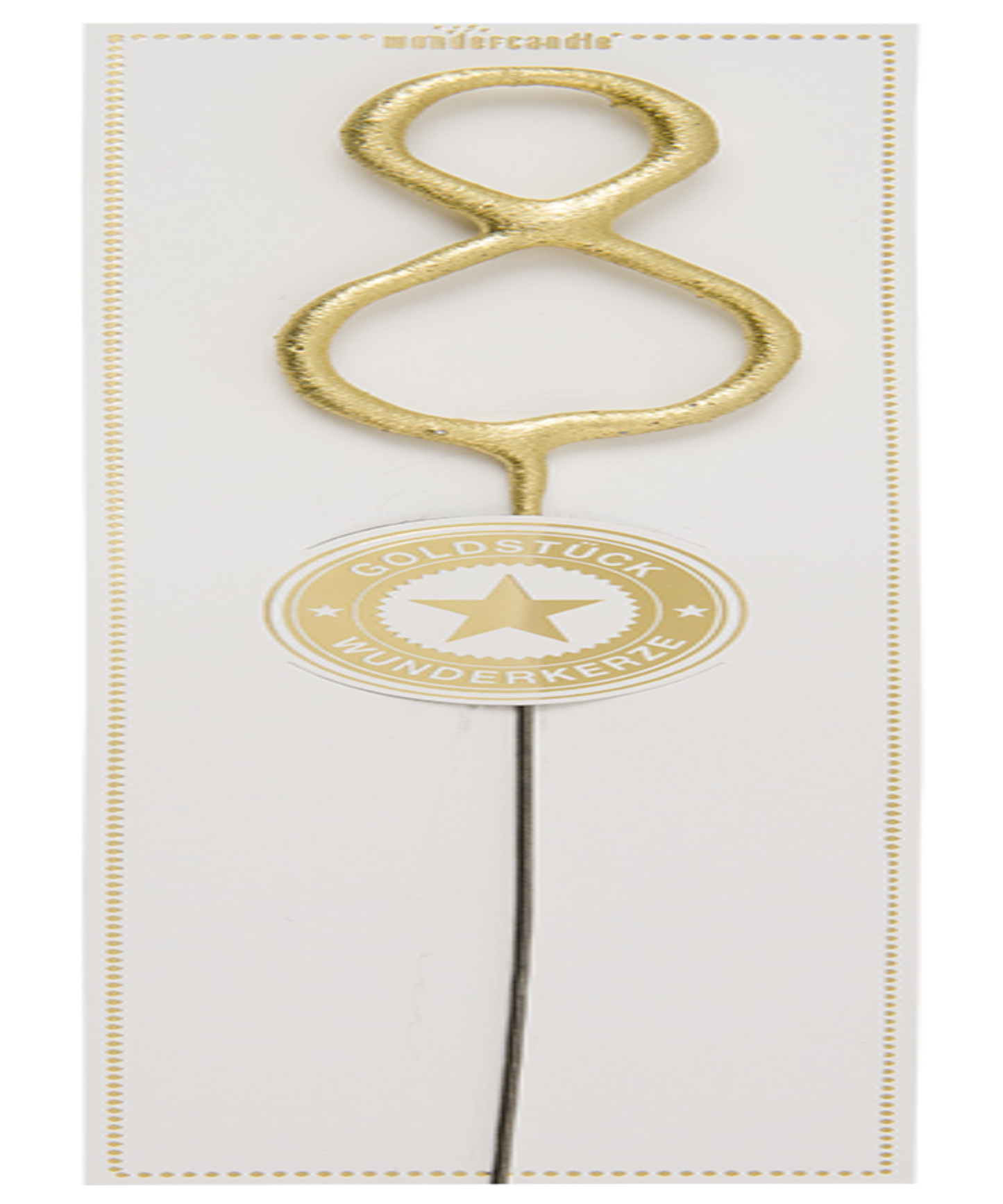 Frendorf | 8 Goldstück Weiße Wondercandle® Classic – Elegantes Set aus 8 weißen Kerzen mit goldenen Akzenten – Perfekt für besondere Anlässe, Feiern und Feiertagsdekoration