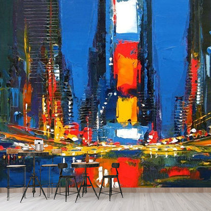 Illustration Nachtstadt Wandmural Tapete Extra Large Wandkunst für Wohnkultur, maßgeschneidert gedruckt