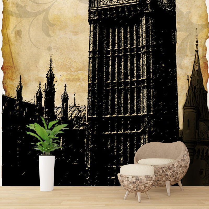 Frendorf | Fleckresistente London Big Ben Wandmalerei Angepasste Größe Wandkunst für Heimdekoration