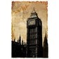 Frendorf | Fleckresistente London Big Ben Wandmalerei Angepasste Größe Wandkunst für Heimdekoration