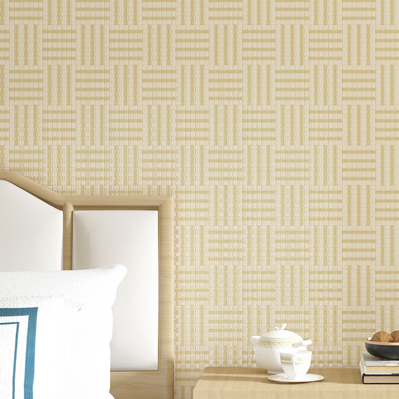 Frendorf | 33' x 20.5" Grasgeweven Behangrol voor Slaapkamer Aziatisch Geïnspireerde Wandbekleding in Neutrale Kleur, Vlekbestendig