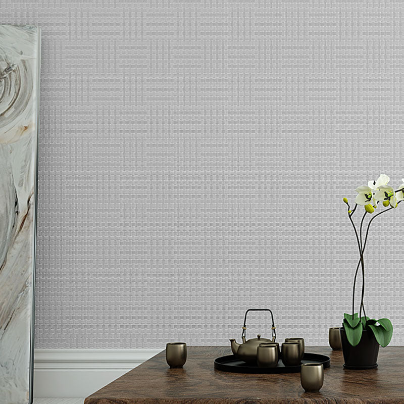 Frendorf | 33' x 20.5" Grasgeweven Behangrol voor Slaapkamer Aziatisch Geïnspireerde Wandbekleding in Neutrale Kleur, Vlekbestendig