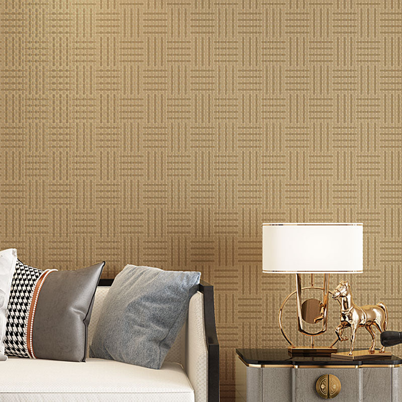 Frendorf | 33' x 20.5" Grasgeweven Behangrol voor Slaapkamer Aziatisch Geïnspireerde Wandbekleding in Neutrale Kleur, Vlekbestendig
